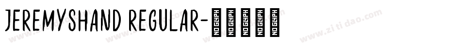JeremysHand Regular字体转换